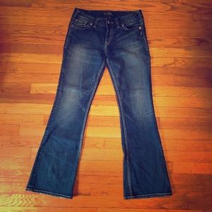 Silver Suki Bootcut Jeans. Size 30x32